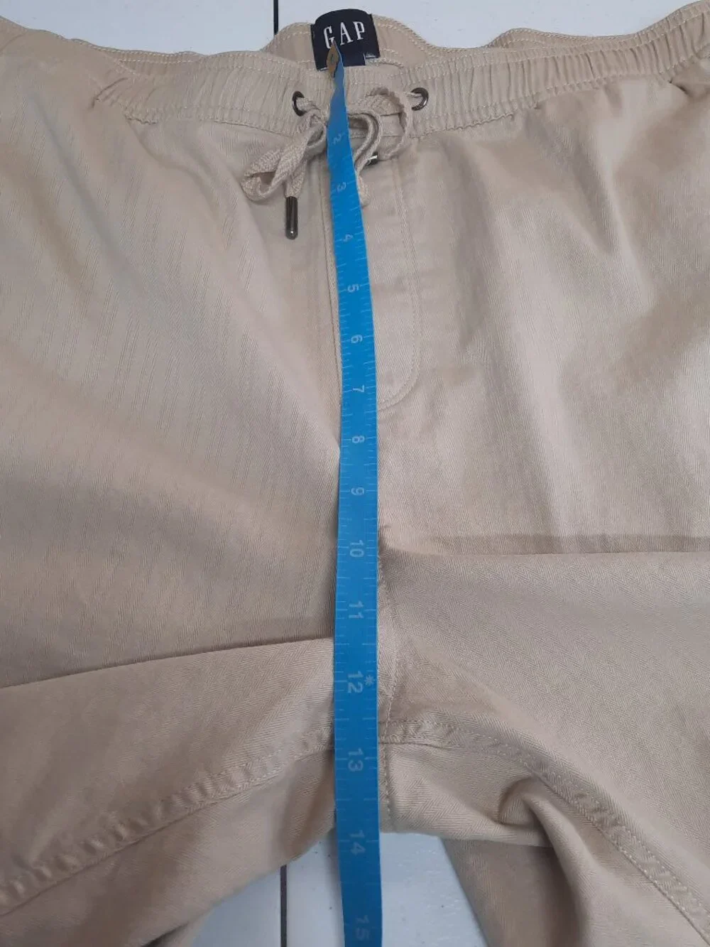 GAP Men's XXL Khaki Tan Drawstring Shorts Stretch Cotton Casual Preppy Classic